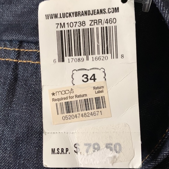 NWT Lucky Brand Mens Jeans Dark Wash Vintage Straight Leg - Picture 6 of 9